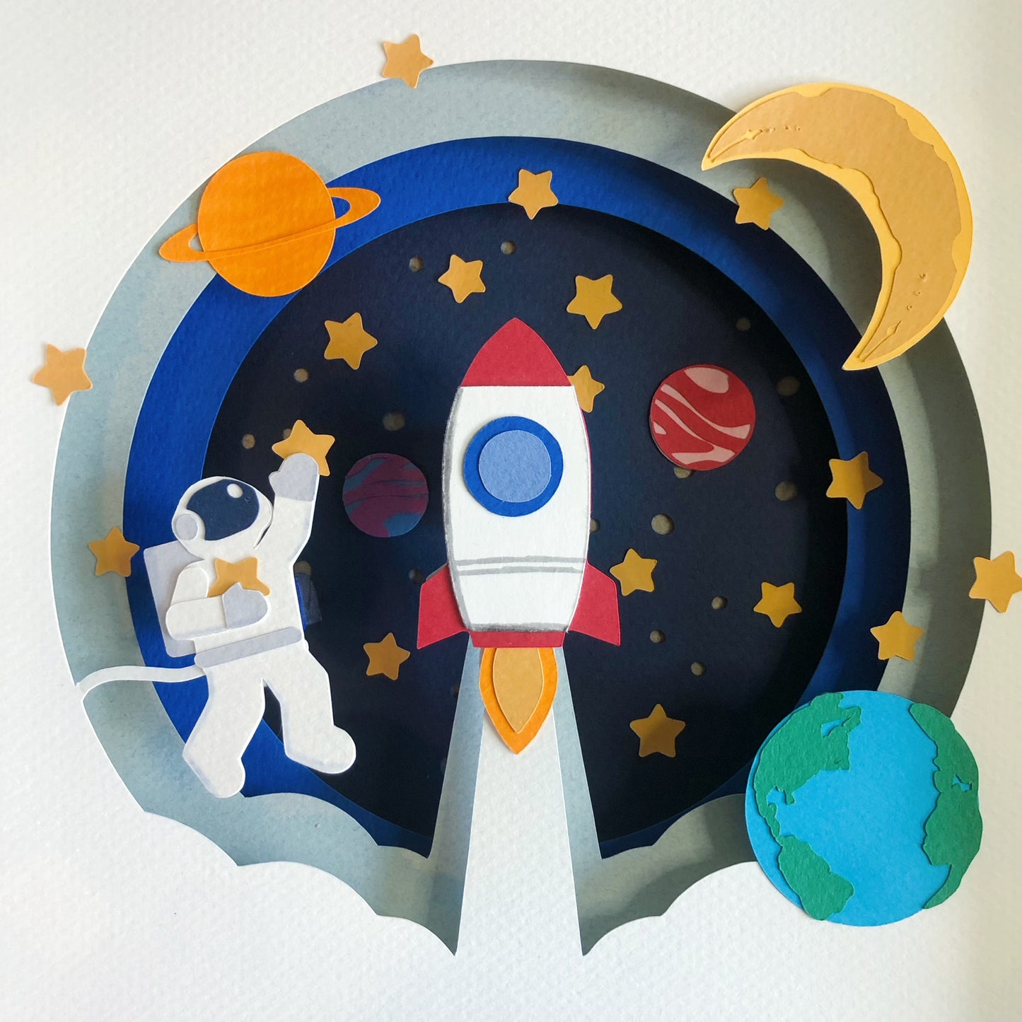Space | Personalized Paper-cut Art