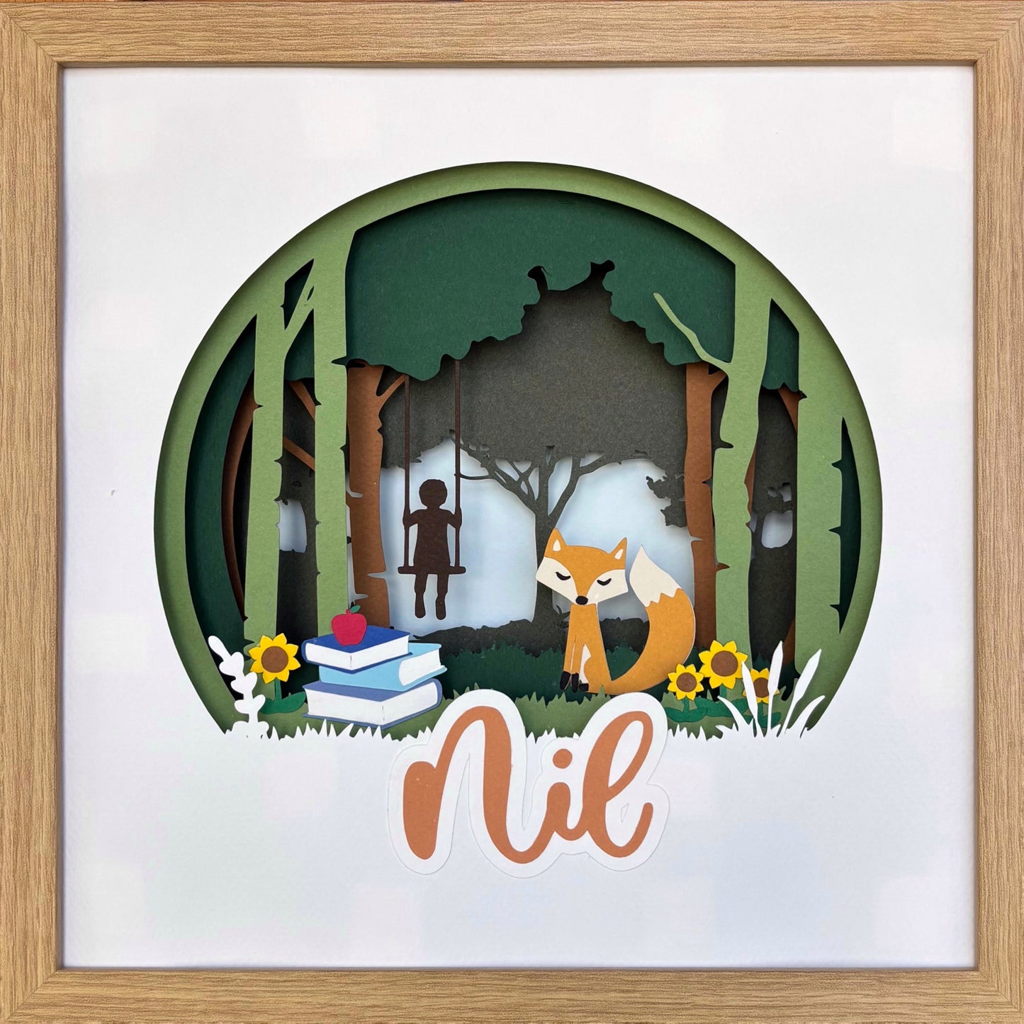 Fox in the forest | Personalised Paper-cut Art