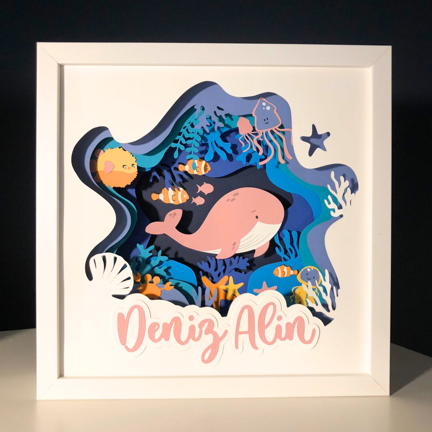 Sea Creatures | Personalized Paper-cut Art
