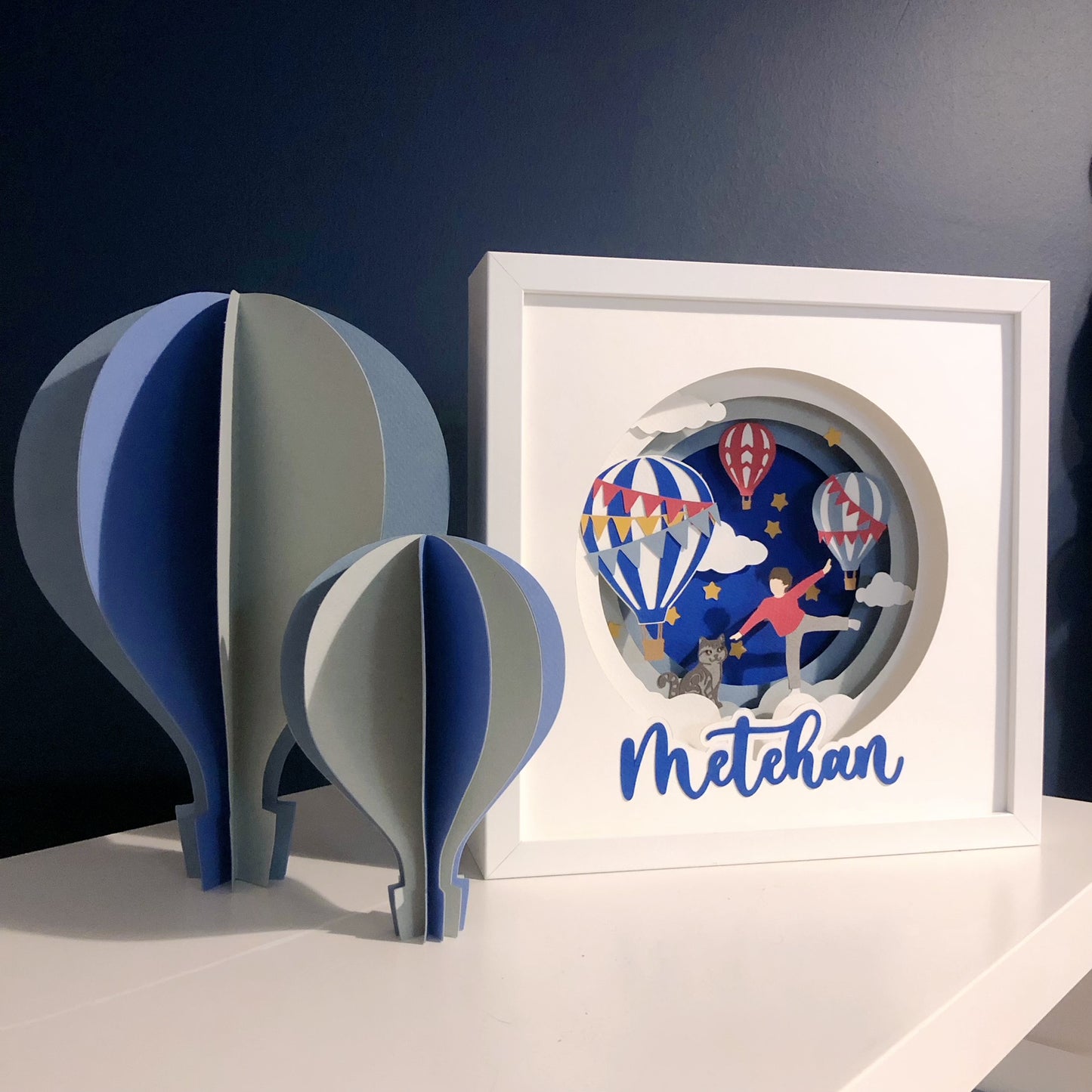 Air Balloon | Personalised Paper-cut Art