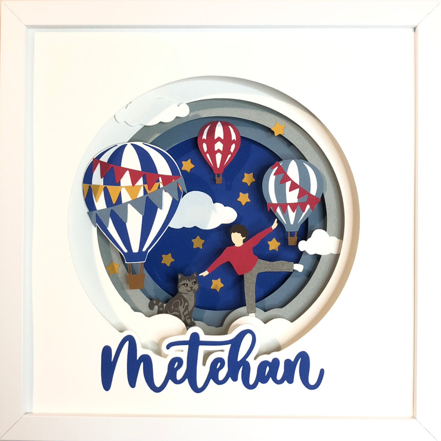 Air Balloon | Personalised Paper-cut Art