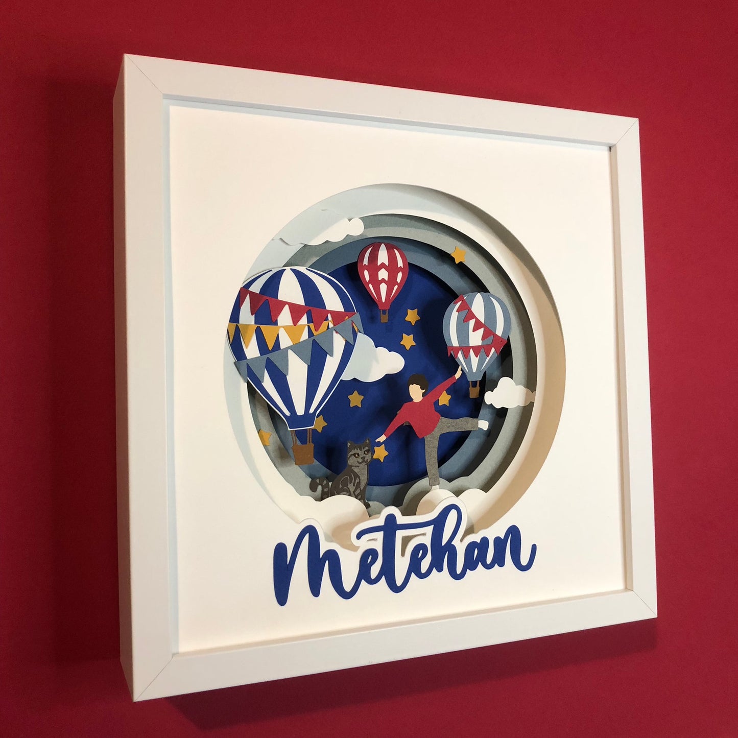 Air Balloon | Personalised Paper-cut Art