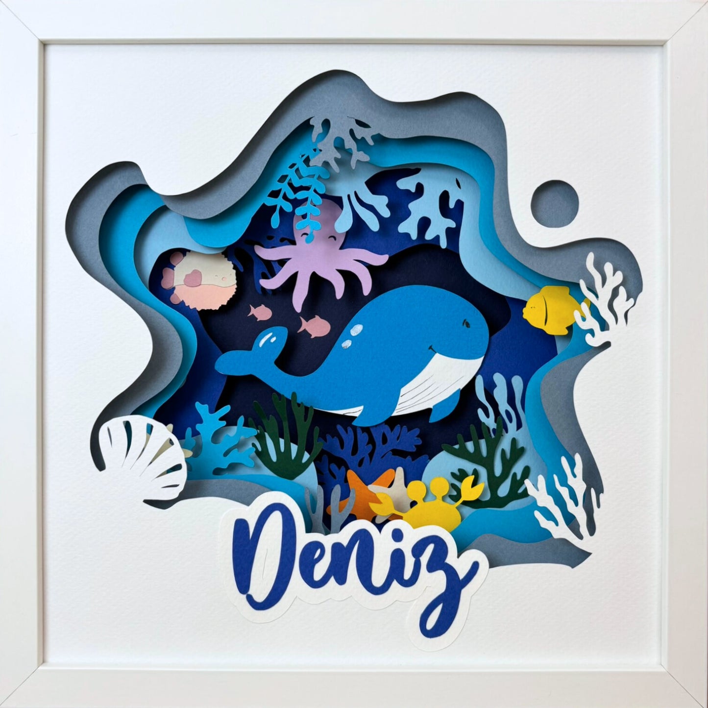 Sea Creatures | Personalized Paper-cut Art