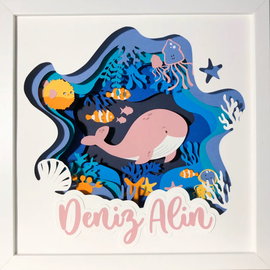 Sea Creatures | Personalized Paper-cut Art