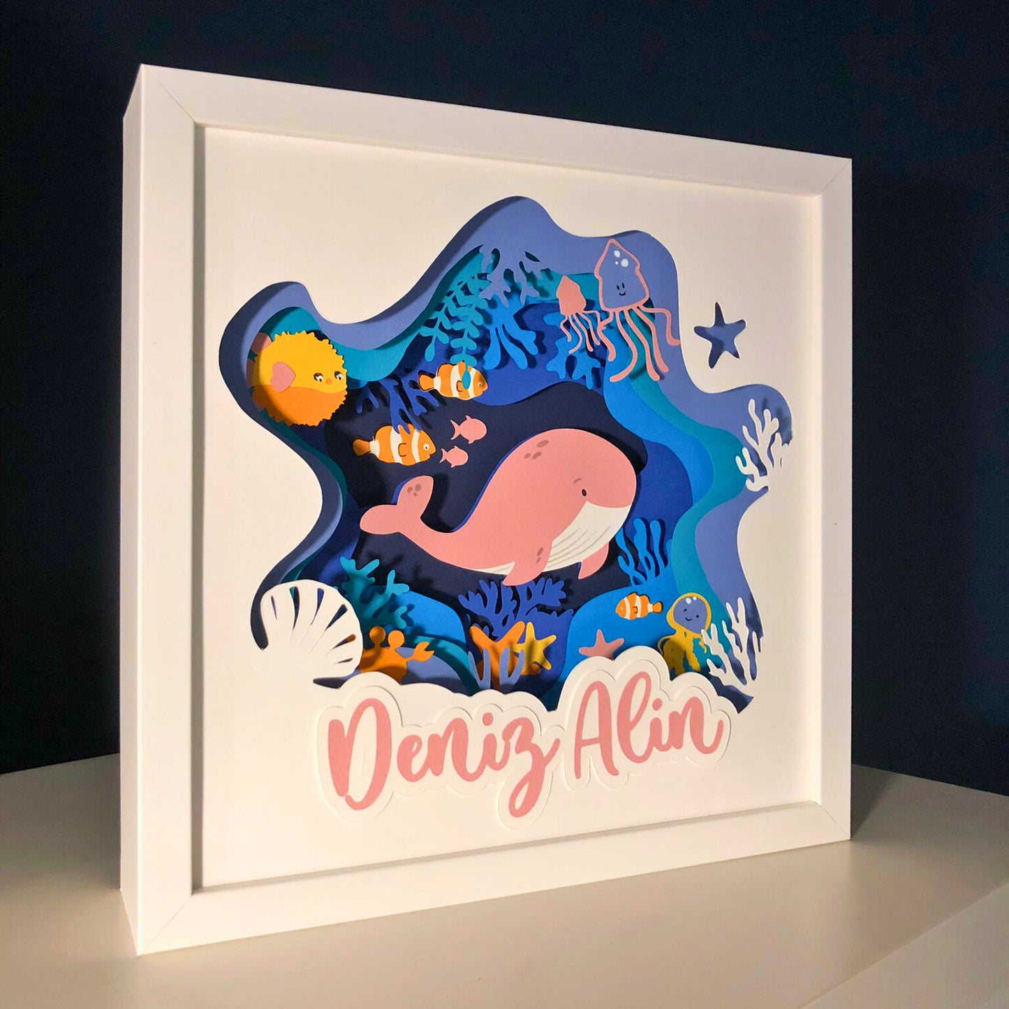 Sea Creatures | Personalized Paper-cut Art