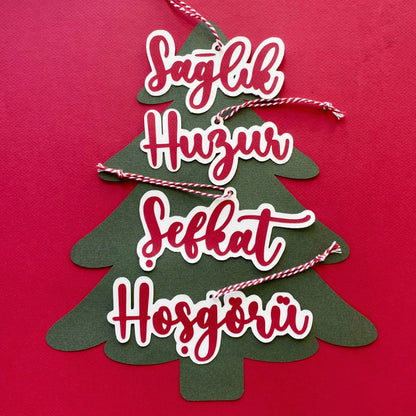 New Year Wishes Ornaments | Sets of 4