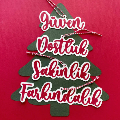 New Year Wishes Ornaments | Sets of 4