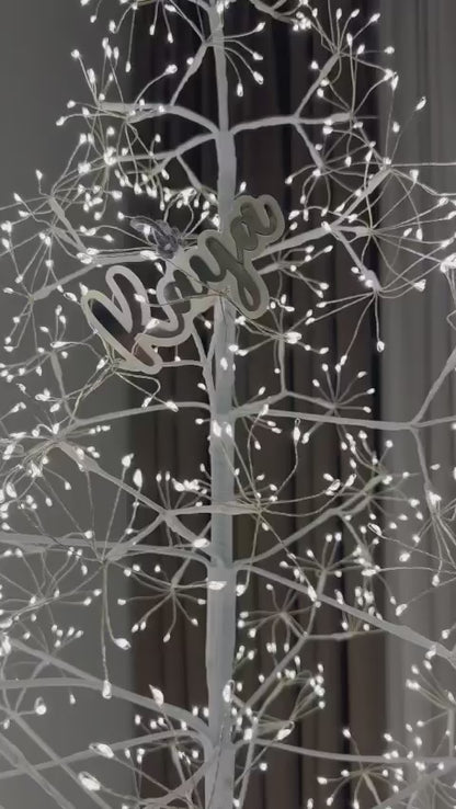 Personalized Christmas Tree Ornament SILVER | Custom Name & Special Wishes